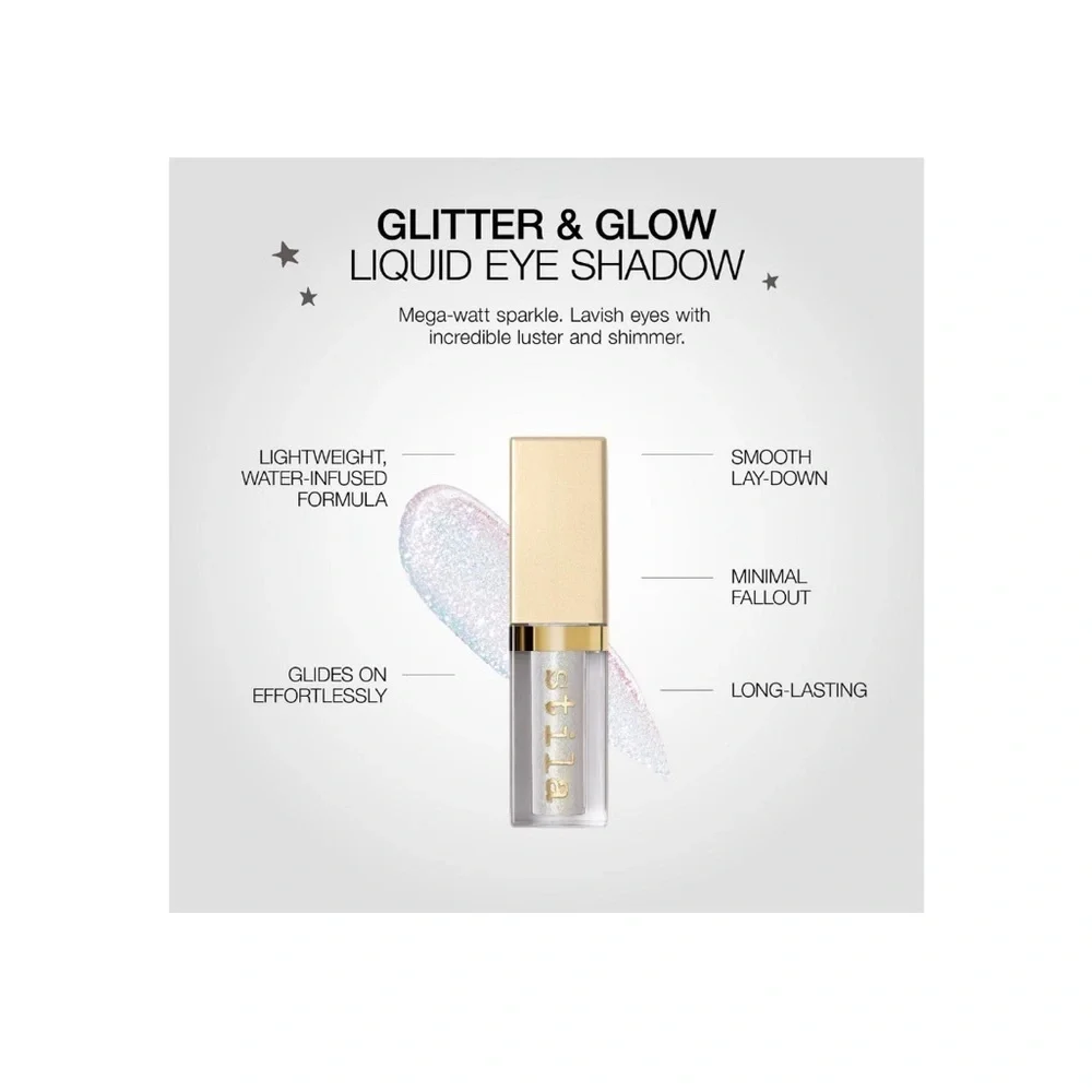 STILA • GLITTER & GLOW LIQUID EYE SHADOW • ROSE GOLD RETRO • NIB